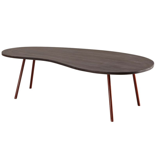 Wohnling design salontafel JAI 122x34,5x63 cm acacia met metalen poten koper, WL5.618