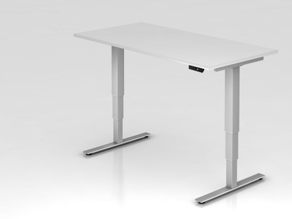 Hammerbacher elektrisch zit-sta bureau 160x80cm wit, werkhoogte 63,5 -128,5 cm, VXDSM16/W/S