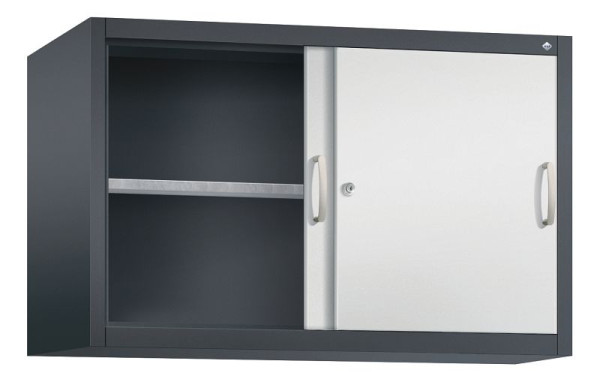 C+P bovenkast Acurado, H790xB1200xD500mm, kleur: zwartgrijs/lichtgrijs, beugelgreep, 2 niveaus, 2055-09 S10026