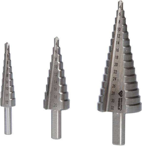 Brilliant Tools stappenborenset, 3-delig, Ø 4 - 32 mm, BT101925