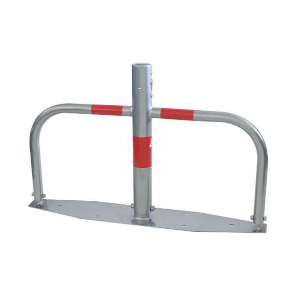 Schake slagboom, omkeerbaar, met profielcilinderslot, thermisch verzinkt / rode reflecterende strip, 40660