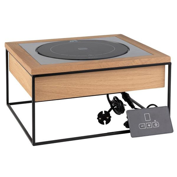 APS inductiestation, 4-delige set, inductiekookplaat, metalen standaard, 35,4 x 32,5 cm, hoogte 19 cm, 12275