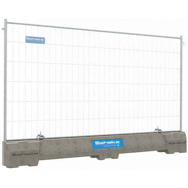 Schake betonbarrière SET bestaande uit: 1 x betonbarrière (art.nr. 3F1035), 1 x mobiel hek 2,00 x 3,50 m (art.nr. 3B2035), 3F1035-SET1S