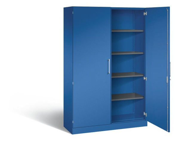 C+P vleugeldeurkast Asisto, H1980xB1200xD435mm, kleur: gentiaanblauw, beugelgreep, 5 niveaus, 141001-000 S10033