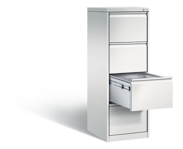 C+P hangarchiefkast Acurado, H1357xB433xD590mm, kleur: lichtgrijs, handgreep, 12434-311 S10000