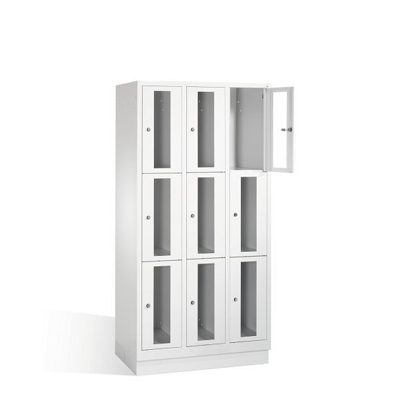 C+P lockerkast Classic, H1800xB900xD500mm, kleur: lichtgrijs, 8020A303 S10007