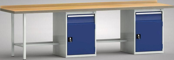 KLW standaard werkbank - 3000 x 700 x 840 mm L x D x H, WS438N-3000M40-E7022