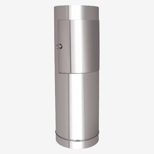 HKW vrijstaande insteekzuil FUSION (eindmodule) - RVS Ø 300 mm, 9074