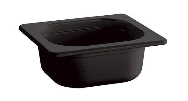 APS GN 1/6 bak - ECO LINE-, 17,6 x 16,2 cm, diepte: 100 mm, melamine, zwart, 1 liter, 84311