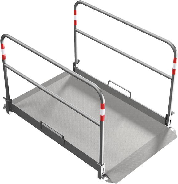 Schake slootbrug van aluminium, breedte: 1,00 m, lengte: 1,70 m, 20280