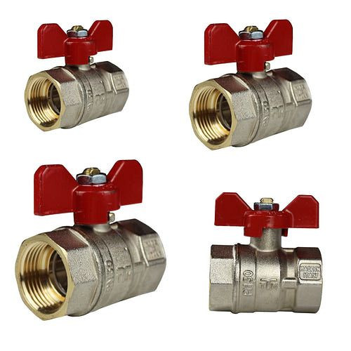 Environ messing kogelkraan IT x IT vleugelgreep rood, 1/2" ID x 1/2" ID, EN2360002