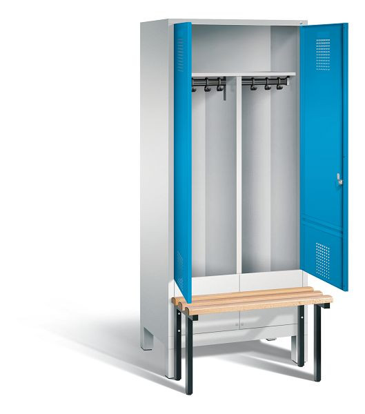 C+P zwart wit kastje Evolo, H1850xW810xD815mm, kleur: lichtgrijs/lichtblauw, 48032-22 S10003