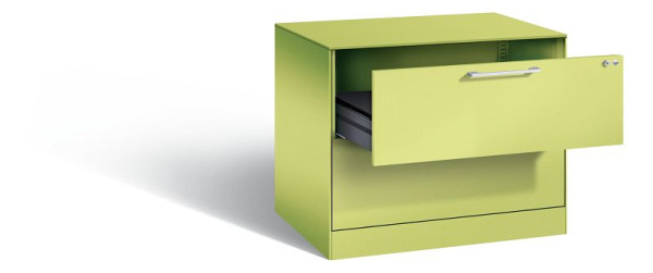 C+P archiefkast Asisto, H710xB800xD600mm, kleur: Viridin groen / Viridin groen, beugelgreep, 146273-222 S10025