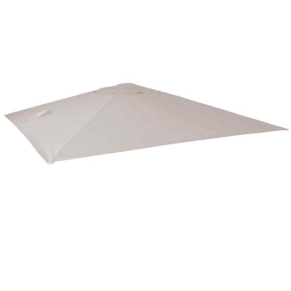 Mendler vervangende hoes voor luxe parasol HWC-A96, parasolhoes, 3,5x3,5m (Ø4,95m) polyester 4kg, crèmegrijs, 76881