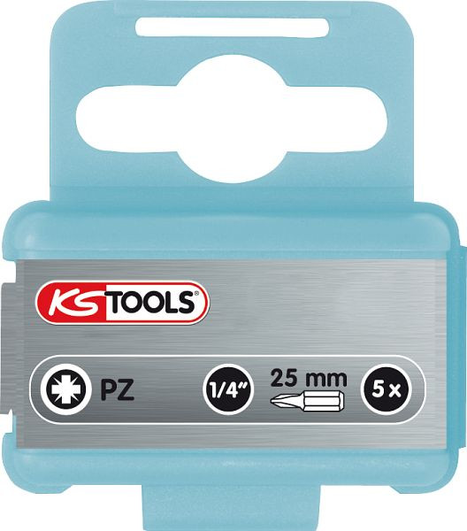 KS Tools RVS bit 1/4", 25 mm, PZ2, 5 stuks, 910.2222
