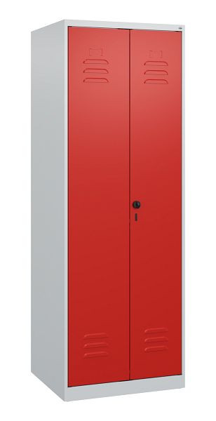 C+P Umkleidespind Classic PLUS, Doppel-Spind, 2 Abteile, 1700x600x500mm, 7035/3020, Drehriegel, 0800027-20P S10002