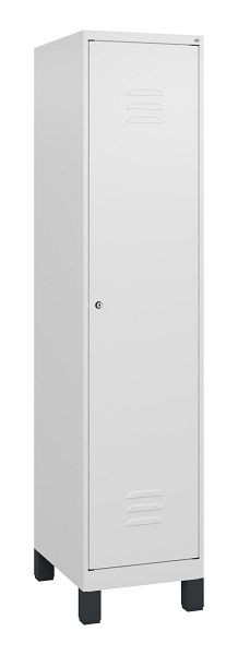 C+P luierkastje Classic PLUS met middenwand, voeten, 1800x400x500mm, 9016/9016, cilinderslot, 0800107-12F S10029