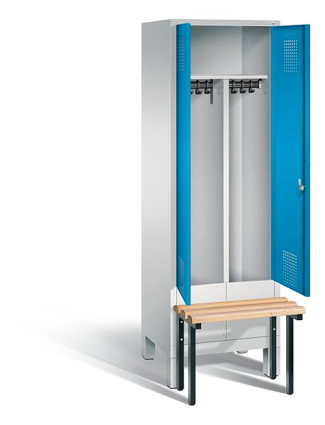 C+P zwart wit kastje Evolo, H1850xW610xD815mm, kleur: lichtgrijs/lichtblauw, 48032-20 S10003