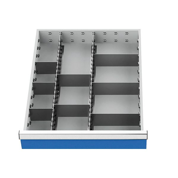 Bedrunka + Hirth lade-inzet, serie 500 middenvakrails, met 8 tussenschotten, 117A