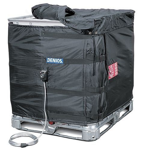 DENIOS verwarmingsmantel HM 4, voor IBC-containers, set met isolatiekap, 207-857
