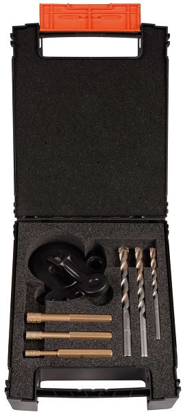 Projahn set diamant droogboren, zeskant schacht en betonboren, 7-delig met boorhulp, 59803