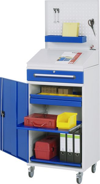 RAU zijkast sta bureau - model 04, B650 x D520 x H1235/1345/1895 mm, 07-650-M04F.11