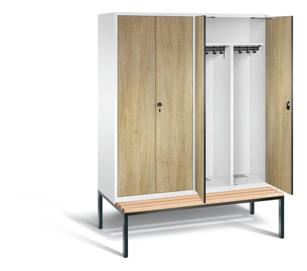C+P zwart wit kastje Evolo, H2090xB1590xD815mm, kleur: verkeerswit / decor eiken Sereno, 48052-42 S10059