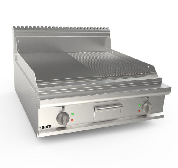 Saro elektrische bakplaat 800mm brede tafel 1/2+1/2 LQ, 423-8720