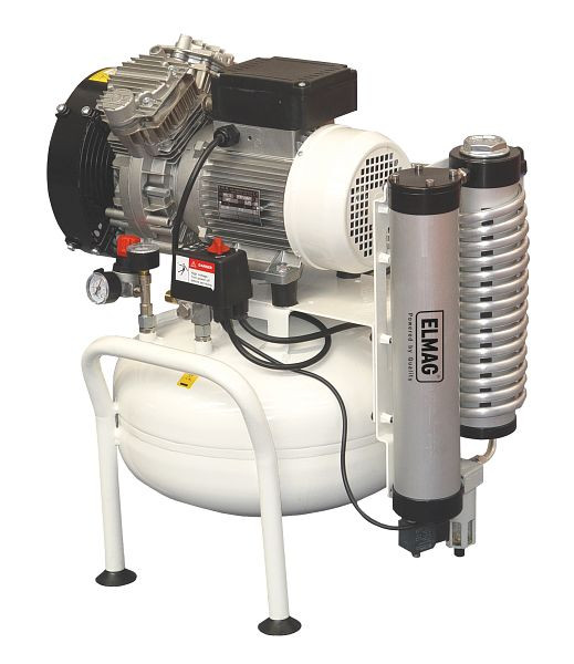 ELMAG tandheelkundige compressor 240/8/25W, EXTREME 2D 25L 1.5CV, inclusief adsorptiedroger, 21101