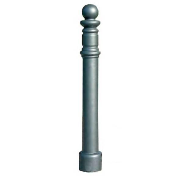 Stone HGS stijl tuinpaal -Themis-, afneembaar met 3p technologie, (zeshoekig slot), inclusief bodemhuls, RAL 9006 wit aluminium, 24980-08