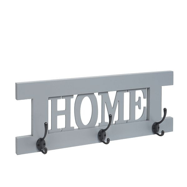 Mendler wandkast HWC-C60 Home, garderobe kastpaneel, shabby look vintage 55x21cm, grijsblauw, 94458