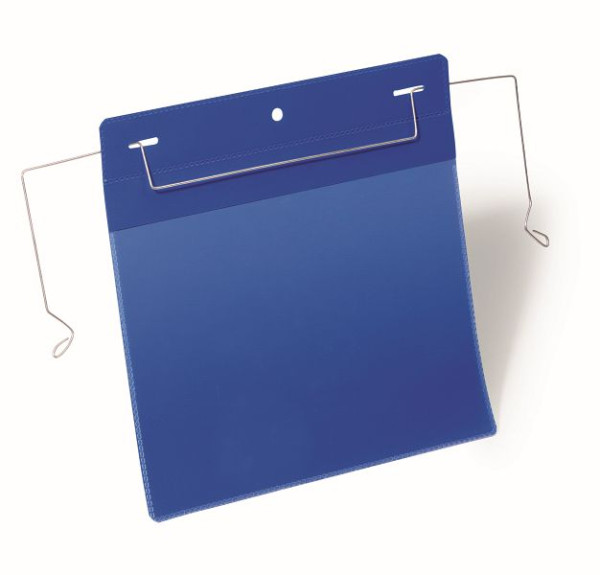 DURABLE draadhangertasje A5 liggend, donkerblauw, verpakking van 50, 175207