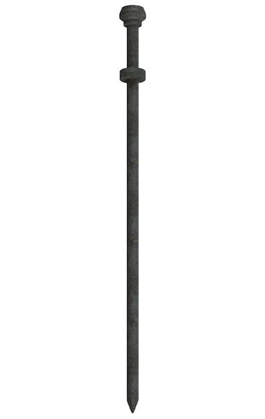Schake grondnagel type 2 (met onderring), diameter: 25 mm, lengte: 700 mm, 322507