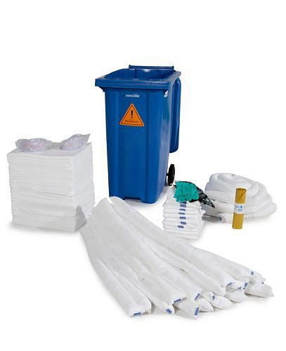 DENSORB Notfall-Set im Rollcontainer B 36, blau, Ausführung Öl, 267666