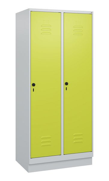 C+P luierkluis Classic PLUS met middenwand, bodem, 2 vakken, 1800x800x500mm, 7035/0024, veiligheidsdraaigrendel, 0800207-22F S10010