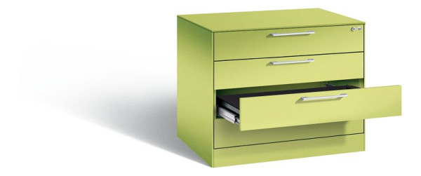 C+P archiefkast Asisto, H710xB800xD600mm, kleur: Viridin groen / Viridin groen, beugelgreep, 146273-424 S10010