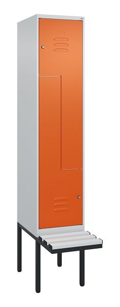 C+P Z-Spind Classic PLUS, Bank, 2 Abteile, 2120x400x815mm, 7035/2004, Zylinderschlösser, 0800437-122 S10063