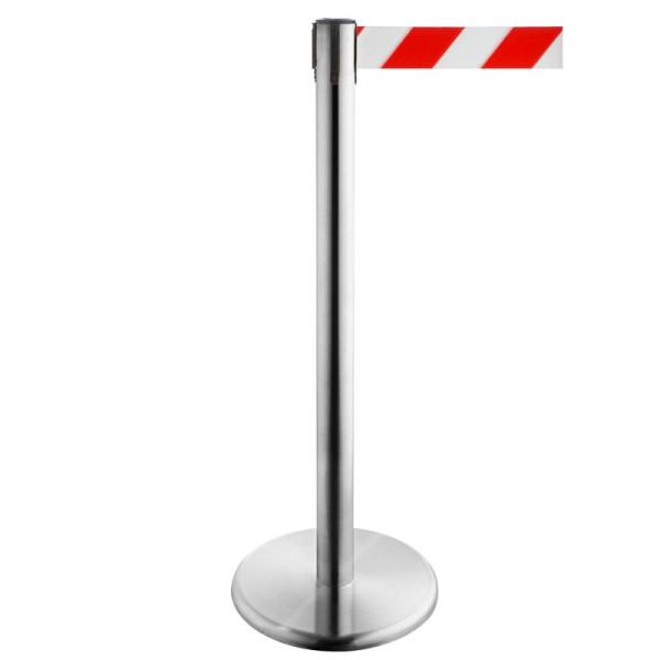Stein HGS HGS personengeleidingssysteem -P-LINE Future-, RVS, rood/wit diagonaal (gearceerd), met magnetisch bandeindstuk, 12798-1304