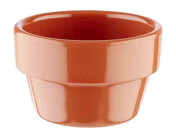 APS schaal -BLOEMPOT-, Ø 6 cm, hoogte: 3,5 cm, melamine, terracotta look, 0,04 liter, verpakking van 60, 84471