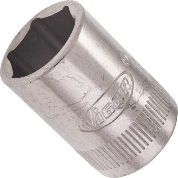 VIGOR dopsleutelinzet, hol vierkant 6,3 mm (1/4 inch), buitenzeskantprofiel, 12 mm, V2424N