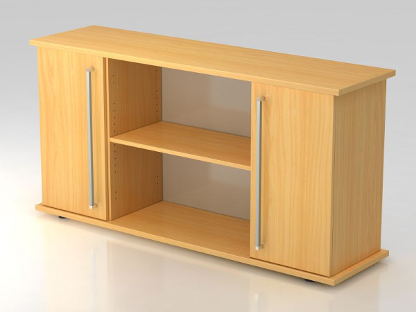 Hammerbacher dressoir 2 deuren 166cm chroom handgreep beuken/beuken, 166,1x44,8x84 cm (BxDxH), VSB2T/6/6/CE