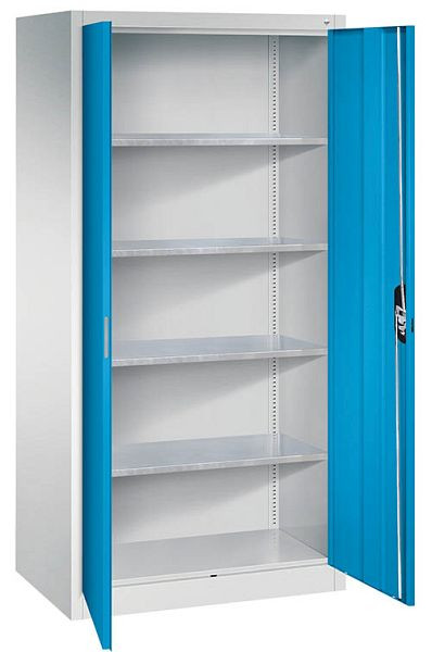 Bedrunka + Hirth dubbeldeurs kast met draaicilinderslot, afmetingen in mm (BxDxH): 930 x 600 x 1950, 04.156.093
