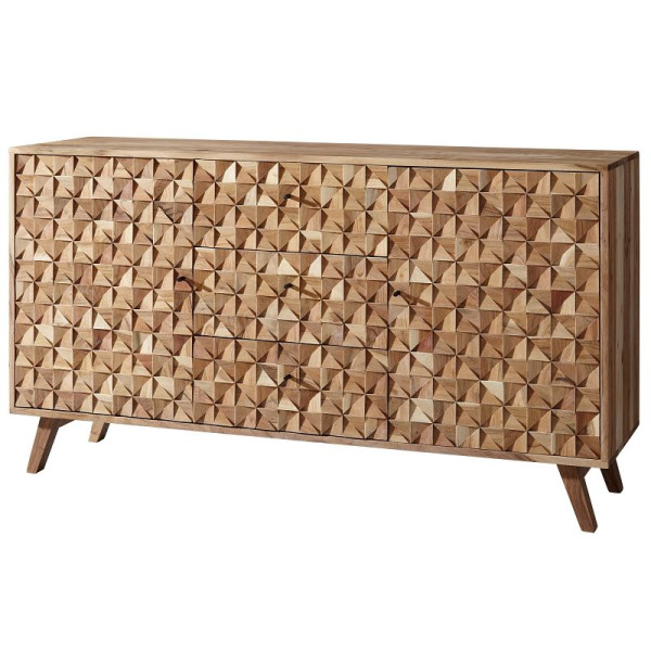 Wohnling dressoir REWA 140x78,5x40 cm dressoir massief acaciahout, WL5.598
