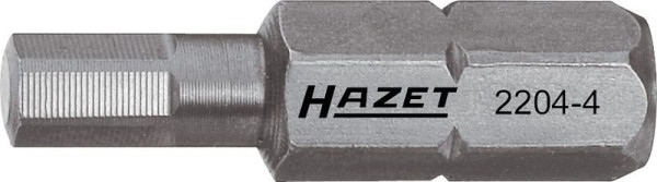 Hazet bit, massief zeskant 6,3 (1/4 inch), binnenzeskant profiel, 7 mm, 2204-7