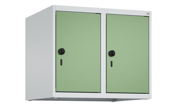 C+P kastopzet Classic PLUS, bovenkast, 7035/6011, veiligheidsdraaisluiting, 500x600x500mm, 2 vakken, 080090-20 S10006