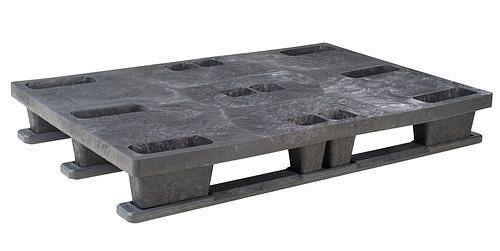 DENIOS Europallet, gemaakt van PE-RE, 800 x 1200 x 160 mm, 3 lopers, VE van 5, 312639