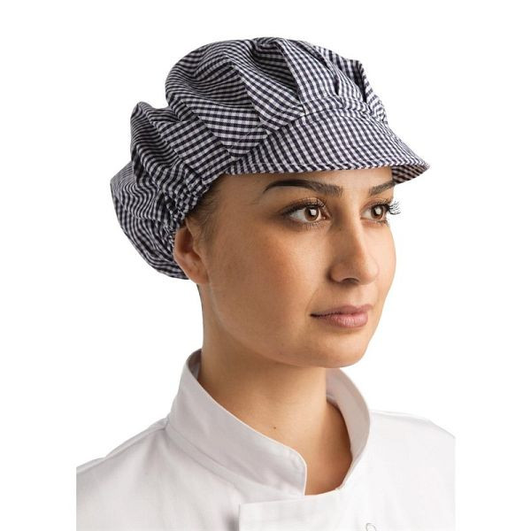 Whites dames baseballcap blauw wit geruit, B257