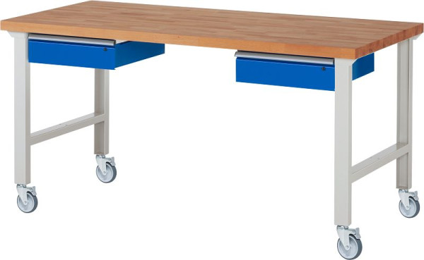 RAU verrijdbare werkbank 7002A1, 2000x900x1000mm, 4 zwenkwielen, 05-7002A1-209B4S4.11