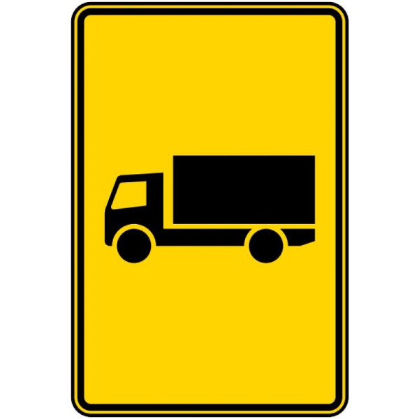Stenen HGS wegwijzer voor voertuigen met een toegestane totale massa van meer dan 3,5 t, zonder pijlsymbool nr. 442-50, 630x420mm /RA2/Alform, 442-50-122