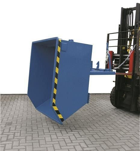 RR Industrietechnik kipcontainer van staal, 1000 liter inhoud, blauw, 145044